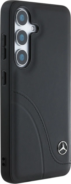 Панель Mercedes Leather Curved Stitches для Samsung Galaxy S25 Black (3666339424121) - зображення 4