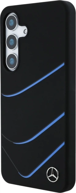 Панель Mercedes Silicone Contrasted Curves MagSafe для Samsung Galaxy S25 Black (3666339424183) - зображення 2