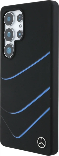Панель Mercedes Silicone Contrasted Curves MagSafe для Samsung Galaxy S25 Ultra Black (3666339424206) - зображення 2