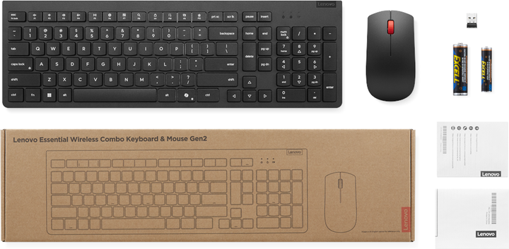 Zestaw bezprzewodowy Lenovo Essential Combo Gen2 Wireless Black (4X31R64491) - obraz 6