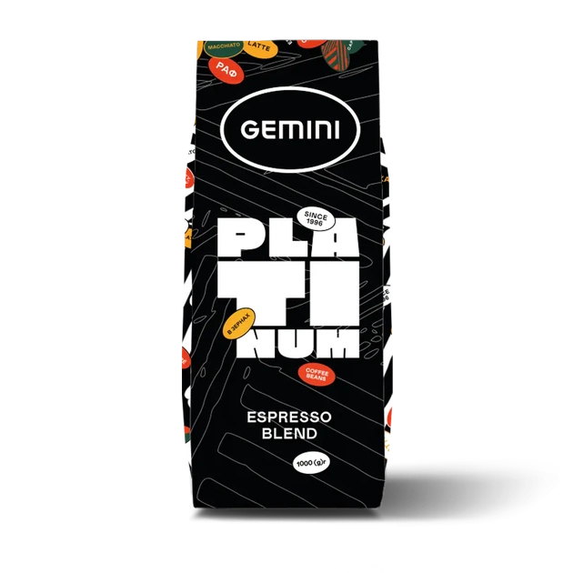 Кофе в зернах Gemini Espresso Platinum 1кг. - Фото 1 Кофе в зернах Gemini Espresso Platinum 1кг. - изображение 1