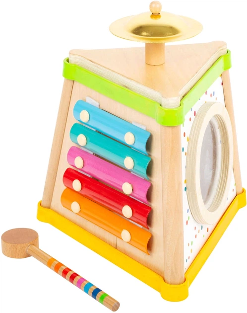 Trójkąt muzyczny drewniany Small Foot w kropki 11507 (4020972115072) - obraz 1