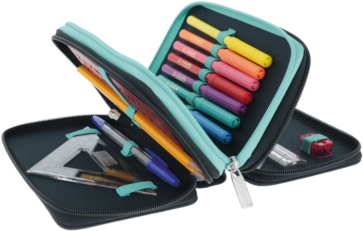 Piórnik z wypełnieniem Herlitz Triple Happy Lions 31 elementów (50043422) - obraz 3