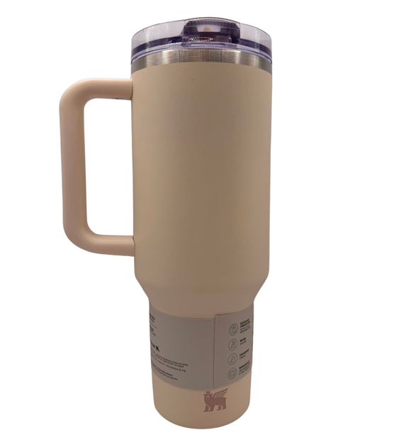 Термос термокружка Stanley Quencher ProTour Flip Straw Tumbler 1,18 л из нержавеющей стали Cream KT7001933 - изображение 8