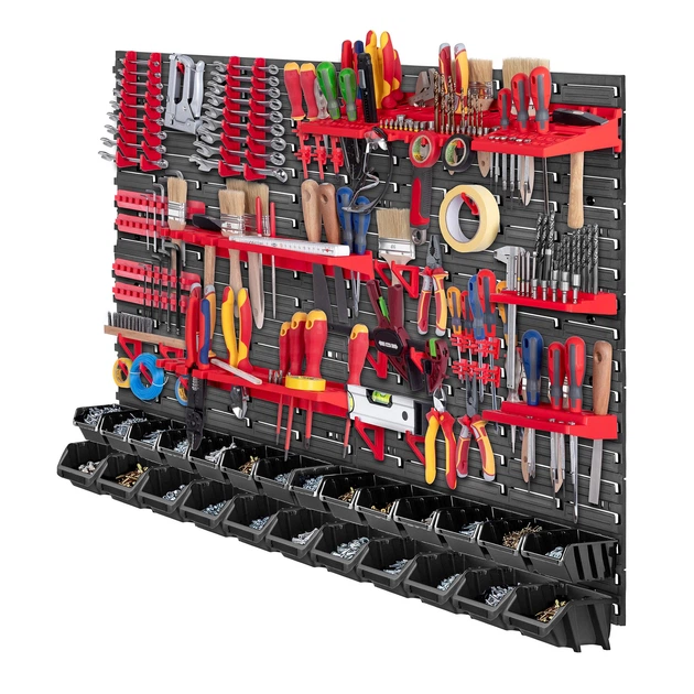 Tablica narzędziowa Kadax K7654 ścianka warsztatowa 116 x 78 cm 70 elementów (5903699468067) - obraz 2