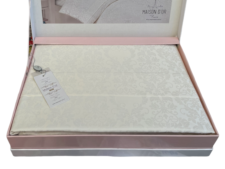 Комплект постільної білизни Maison d'or Pearl Linens Ecru бамбук 220-200 см кремовий - зображення 2