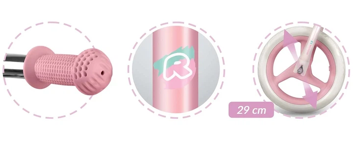 Rowerek biegowy Ricokids Fun Adventure Różowy (5903890630317) - obraz 4