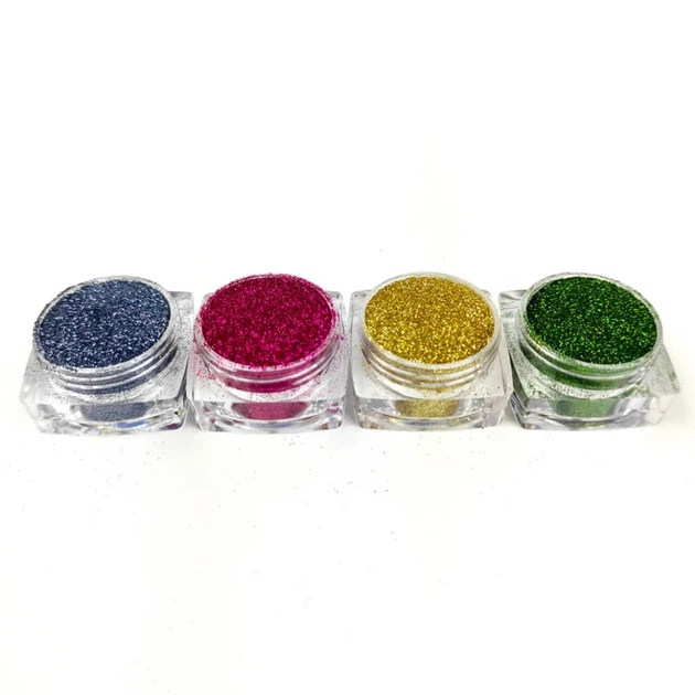 Набір гліттера для біо-тату «Базовий №2» glitter-set-4x-2, 4 кольори - изображение 2