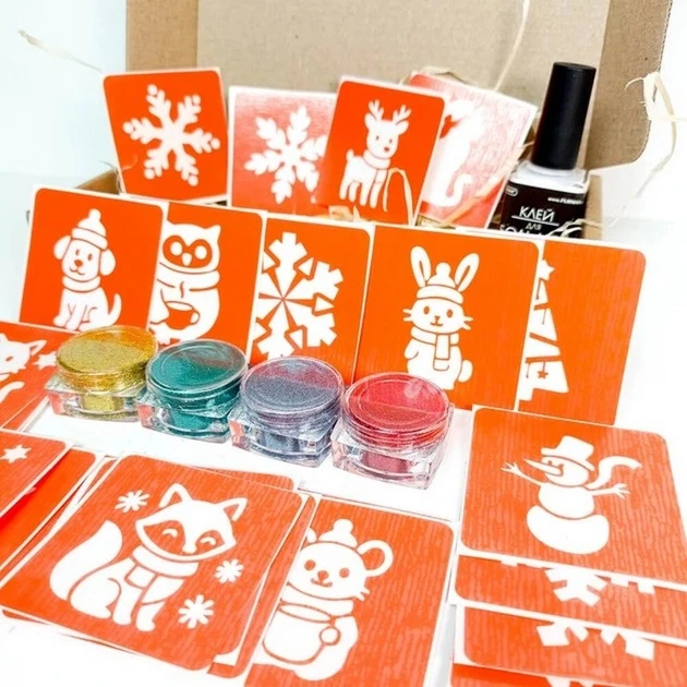 Набір для біо-тату "Зима - глітер" set-winter-glitter - изображение 3