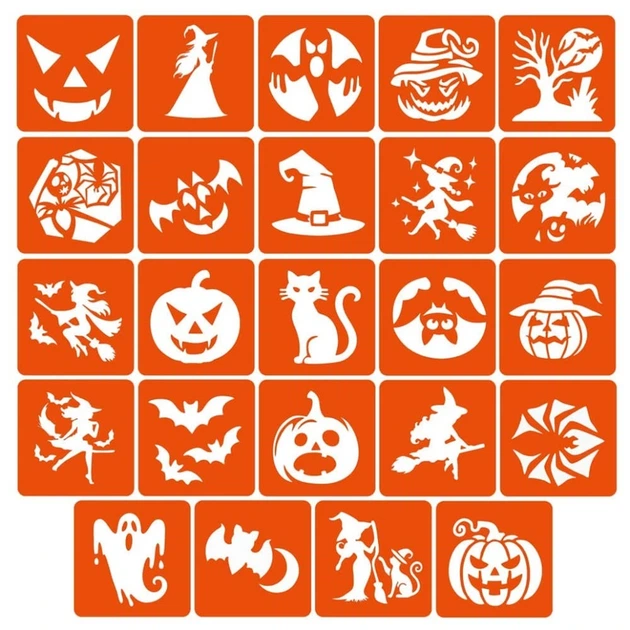 Набір трафаретів для біо-тату "Хелловін №2" Hallowween-2-24, 24 трафарети 6х6 см - Фото 1 Набір трафаретів для біо-тату "Хелловін №2" Hallowween-2-24, 24 трафарети 6х6 см - изображение 1