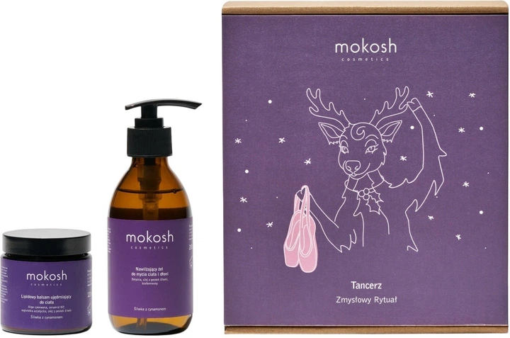 Набір для догляду за тілом Mokosh Tancerz Zmysłowy Rytuał Гель для миття тіла та рук зволожувальний 200 мл + Ліпідний бальзам зміцнювальний 120 мл (5902729030823) - зображення 1