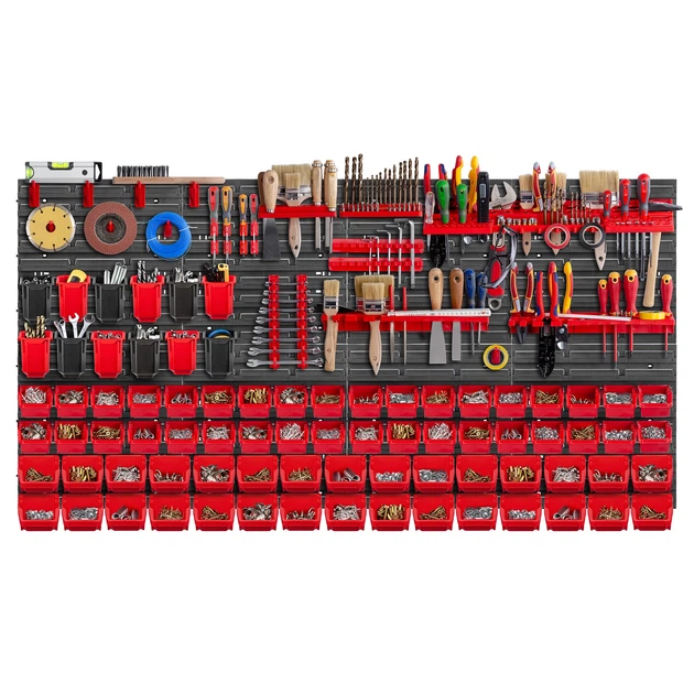 Tablica narzędziowa Kadax K7731 ścianka warsztatowa 156 x 78 cm 103 elementy (5903699468838) - obraz 4