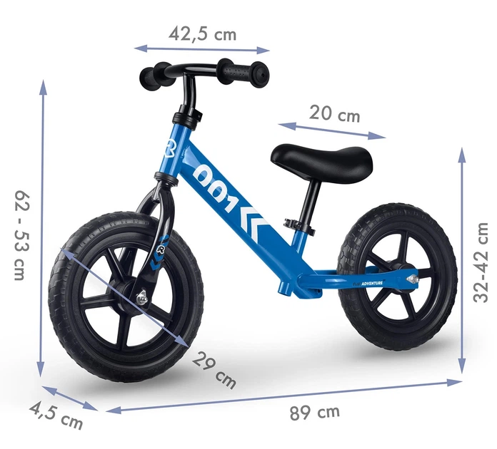 Rowerek biegowy Ricokids Niebieski RK-607 (5903890630287) - obraz 6