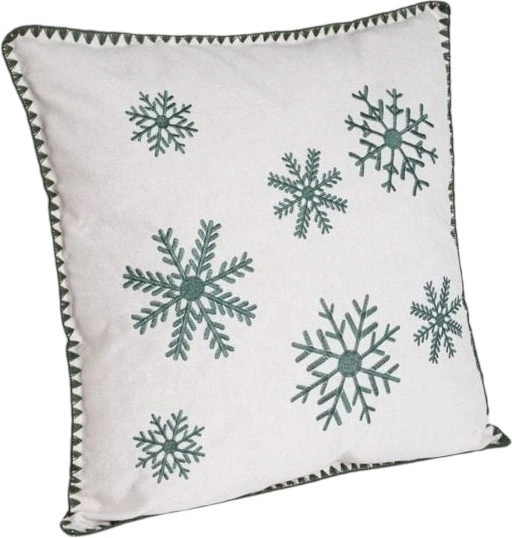 Наволочка Homla Oriel у зелені сніжинки 45 x 45 см (5906496709319) - зображення 2