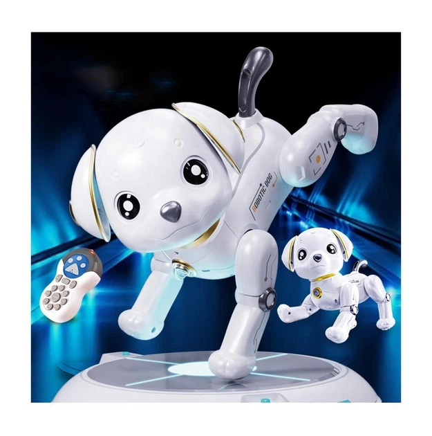 Танцующий Собака-робот на радиоуправлении Clever Dog со звуковыми эффектами сказки, песни, подсветкой, танцует, сенсор на голове - Фото 5 Танцующий Собака-робот на радиоуправлении Clever Dog со звуковыми эффектами сказки, песни, подсветкой, танцует, сенсор на голове - изображение 5
