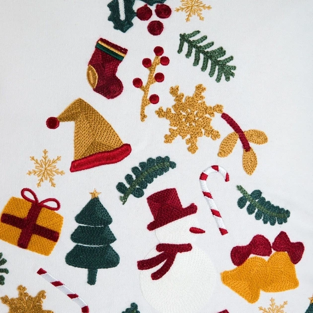 Наволочка Homla Antares з вишитою ялинкою 45 x 45 см (5906496709173) - зображення 3