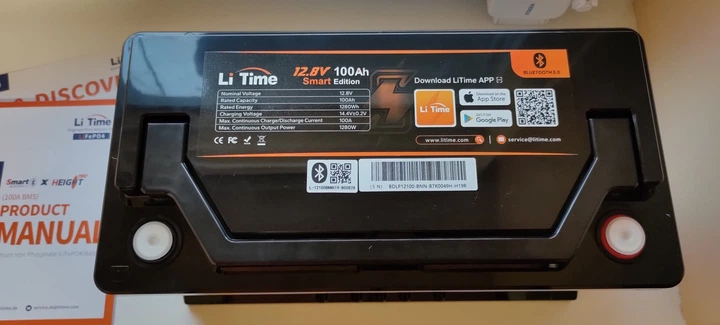 LiTime Аккумулятор LiFePO4 12В 100А ч Smart с Bluetooth 5.0 - изображение 3