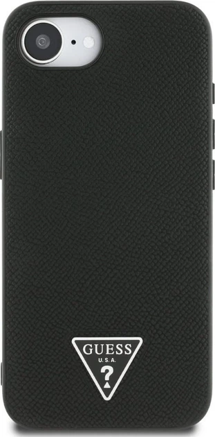 Панель Guess Grained Triangle with MagSafe для Apple iPhone 16e Black (GUHMPSE4PGTSPSK) - зображення 2