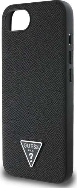 Панель Guess Grained Triangle with MagSafe для Apple iPhone 16e Black (GUHMPSE4PGTSPSK) - зображення 6