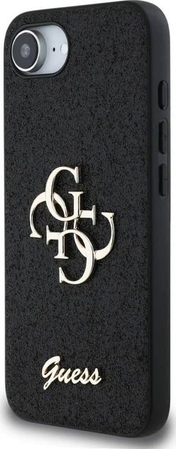 Панель Guess Glitter Script Big 4G для Apple iPhone 16e Black (GUHCPSE4HG4SGK) - зображення 4