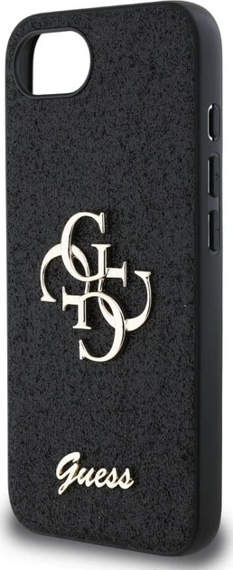 Панель Guess Glitter Script Big 4G для Apple iPhone 16e Black (GUHCPSE4HG4SGK) - зображення 6
