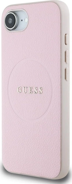 Панель Guess Grained Gold Ring with MagSafe для Apple iPhone 16e Pink (GUHMPSE4PGHSMMP) - зображення 4