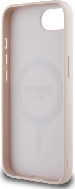 Панель Guess Grained Gold Ring with MagSafe для Apple iPhone 16e Pink (GUHMPSE4PGHSMMP) - зображення 7