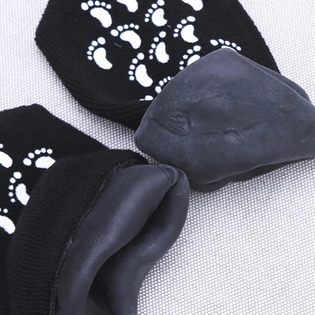 Увлажняющие гелевые носочки для педикюра SPA Gel Socks № G09-12 Черные от 20 до 28см - изображение 5