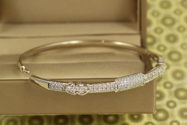 Браслет бенгл Xuping Jewelry Козир від 17 см до 19 см сріблястий - зображення 2