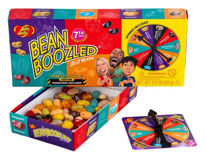 Цукерки Бін Бузлд з Рулеткою 7 версія Bean Boozled 7th Jelly Belly 99г - Фото 3 Цукерки Бін Бузлд з Рулеткою 7 версія Bean Boozled 7th Jelly Belly 99г - зображення 3
