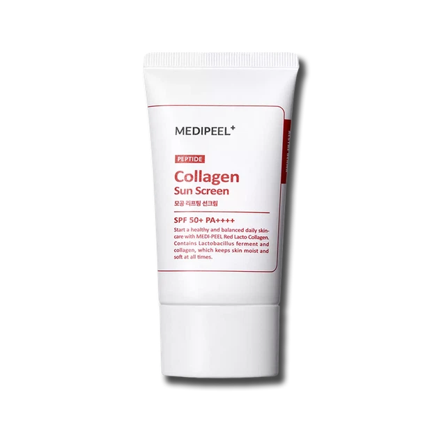 Сонцезахисний крем для ліфтингу пор MEDIPEEL Red Lacto Collagen Pore Lifting Sun Cream, 50ml - Фото 1 Сонцезахисний крем для ліфтингу пор MEDIPEEL Red Lacto Collagen Pore Lifting Sun Cream, 50ml - изображение 1