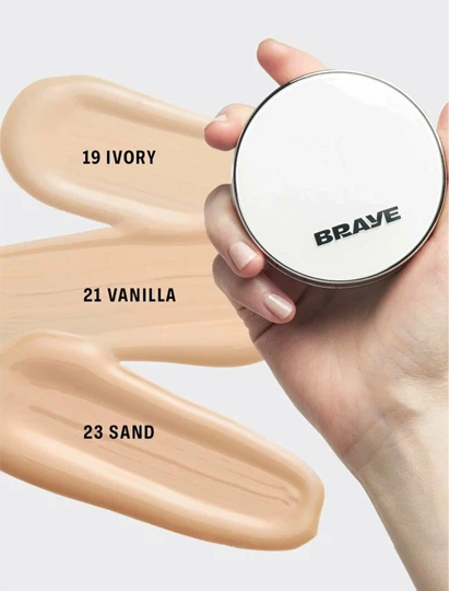 Tональний кушон з напівматовим фінішем BRYAE EFFORTLESS CUSHION 23 SAND 12g+12g - изображение 2