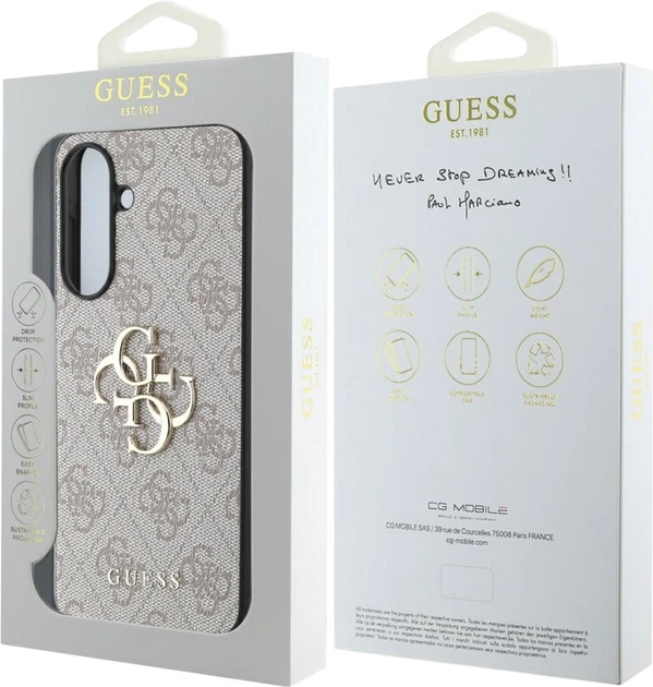 Etui plecki Guess Big 4G Logo Classic Logo do Samsung Galaxy A36 Pink (GUHCSA364GMGPI) - obraz 7