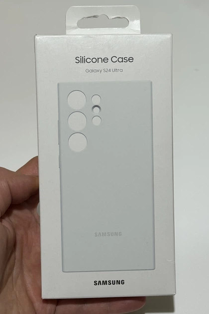 Чехол силиконовый противоударный Silicone Case для Samsung Galaxy S24 Ultra (6.8") White SM-S928 - изображение 2