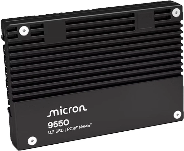 Диск SSD Micron 9550 Pro 30.72 TB U.2 SFF-8639 NVMe PCIe 5.0 x4 TLC 3D NAND (MTFDLAL3T8THG-1BP1DFCYYR) - зображення 2