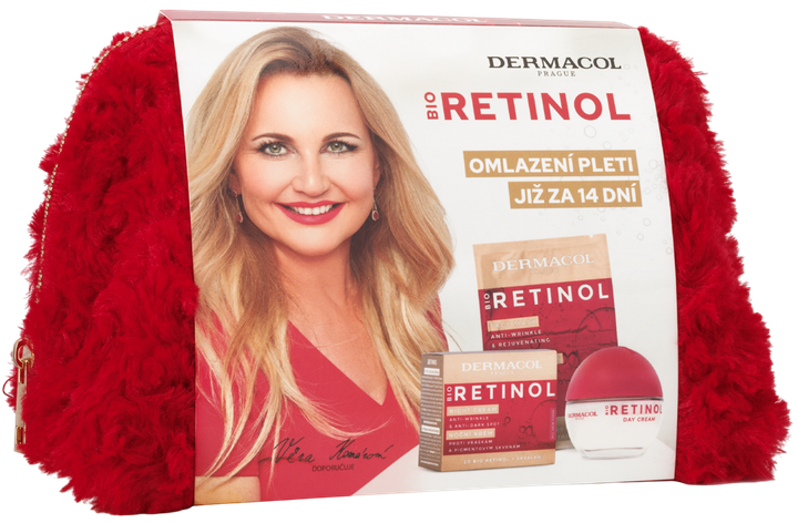 Набір Dermacol Bio Retinol крем на день 50 мл + маска проти зморшок 2×8 мл + крем на ніч 50 мл (8595003133869) - зображення 1
