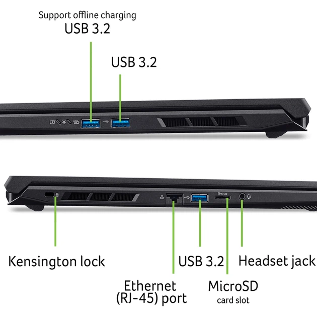Ноутбук Acer NH.QYVEU.006 Nitro V 17 ANV17-41 17.3" FHD IPS, AMD R7-260, 32GB, F1TB, NVD5060-8, Lin, черный - Фото 3 Ноутбук Acer NH.QYVEU.006 Nitro V 17 ANV17-41 17.3" FHD IPS, AMD R7-260, 32GB, F1TB, NVD5060-8, Lin, черный - изображение 3