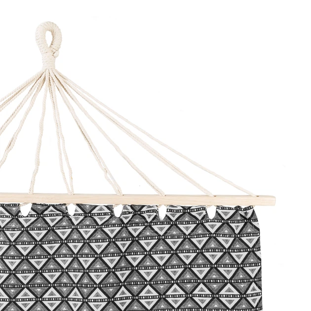 Гамак Spokey ZUNI 921919 200 x 100 см Чорно-сірий (5902693219194) - зображення 2