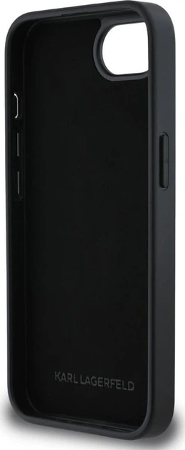 Панель Karl Lagerfeld Fixed Glitter Karl & Choupette Heads Metal Pin для Apple iPhone 16e Black (KLHCPSE4PFGKCPK) - зображення 7