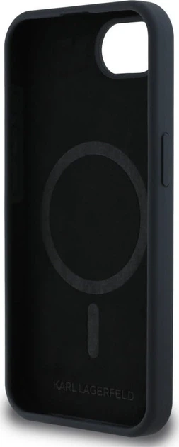 Панель Karl Lagerfeld Silicone Karl & Choupette Heads Ring with MagSafe для Apple iPhone 16e Black (KLHMPSE4SKCHTCK) - зображення 7