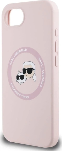 Панель Karl Lagerfeld Silicone Karl & Choupette Heads Ring with MagSafe для Apple iPhone 16e Pink (KLHMPSE4SKCHTCP) - зображення 6