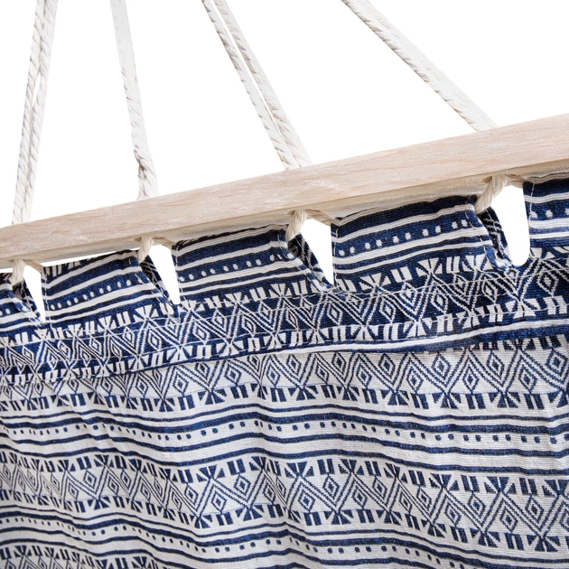 Гамак Spokey ZUNI 921920 200 x 100 см Біло-синій (5902693219200) - зображення 4