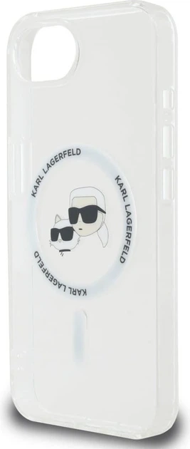 Панель Karl Lagerfeld IML Metal Karl & Choupette Head with MagSafe для Apple iPhone 16e White (KLHMPSE4HLSKCH) - зображення 6