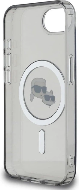 Панель Karl Lagerfeld IML Metal Karl & Choupette Head with MagSafe для Apple iPhone 16e Black (KLHMPSE4HLSKCK) - зображення 7