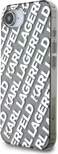 Панель Karl Lagerfeld IML Repeat Logo для Apple iPhone 16e Silver (KLHCPSE4HKFOEMS) - зображення 3