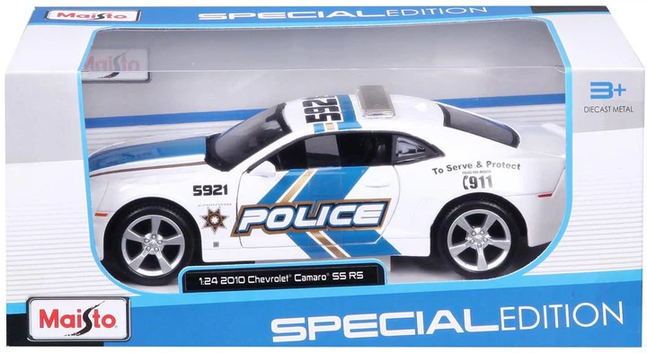 Metalowy model samochodu Maisto 1:24 2010 Chevrolet Camaro SS RS Police 31208 (90159312086) - obraz 1