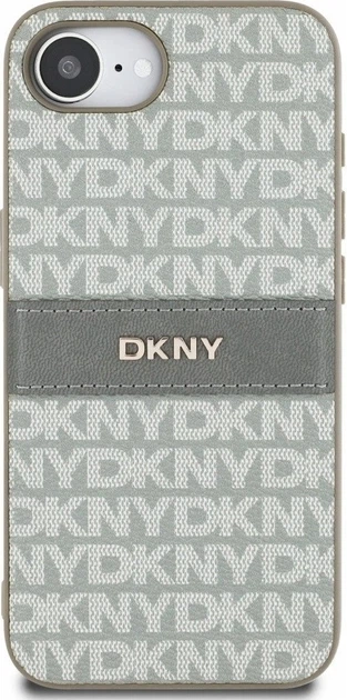 Etui plecki DKNY Repeat Texture Pattern with Tonal Stripe do Apple iPhone 16e Beige (3666339453985) - obraz 2