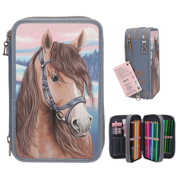 Potrójny piórnik Depesche Miss Melody 3D Konie (4010070697990) - obraz 2