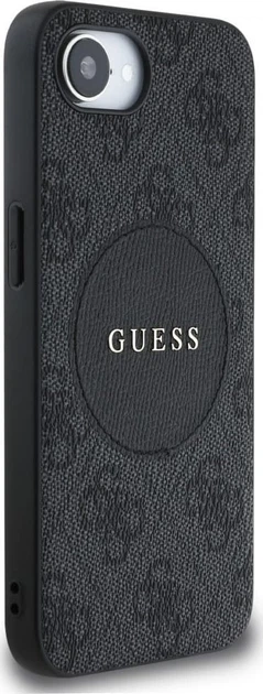 Панель Guess 4G Round Patch Classic Logo with MagSafe для Apple iPhone 16e Black (GUHMPSE4P4PGRSGK) - зображення 3