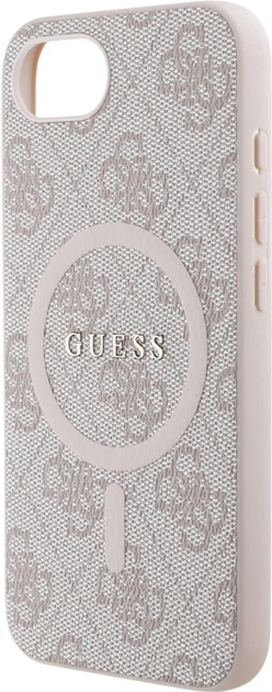 Etui plecki Guess 4G Ring Classic Logo MagSafe do Apple iPhone 16e Pink (GUHMPSE4G4GFRP) - obraz 5